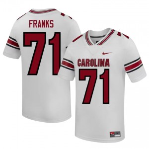 White Blake Franks #71 UofSC Jersey | Men High School Football Fresh Stitched 49816036