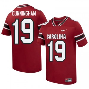 UofSC Brandon Cunningham #19 Garnet Jersey | Pro Cut Stitch NCAA Football Men Apparel 97487694