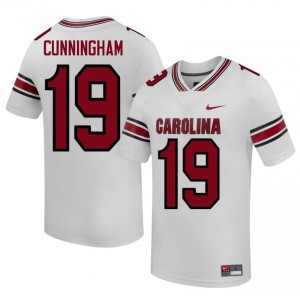 Brandon Cunningham #19 Carolina Jersey | Exclusive White College Football Men Stitched 29271467