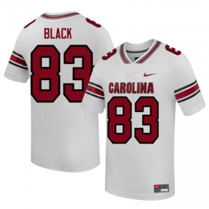 DJ Black #83 Gamecocks Jersey | Pro-Grade White College Football Men Stitched 92926253