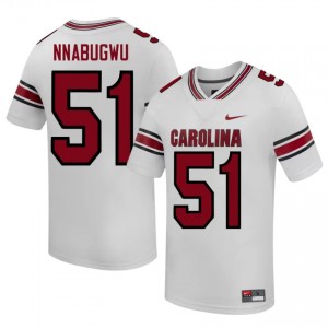 South Carolina Gamecocks Ebubedike Nnabugwu #51 White Jersey | Essential Stitched NCAA Football Men Apparel 46947930