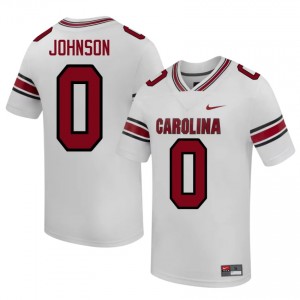 Fred Johnson #0 USC Gamecocks Jersey | Iconic White College Football Men Stitched 24047410