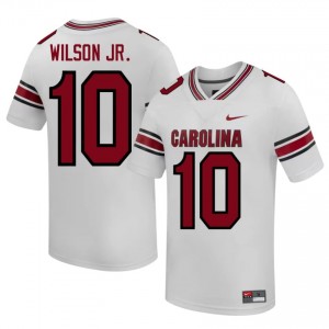 George Wilson Jr. #10 Fighting Gamecocks Jersey | Gameday White College Football Men Stitched 89846659