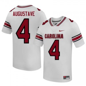 Isaiah Augustave #4 South Carolina Gamecocks Jersey | Iconic White College Football Men Stitched 23194486