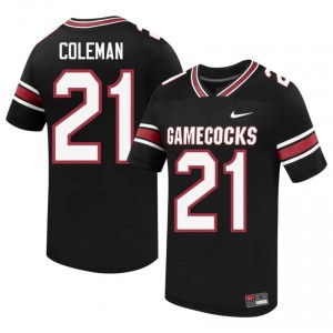 Black Jabree Coleman #21 South Carolina Gamecocks Jersey | Men High School Football Fresh Embroidery 34997005
