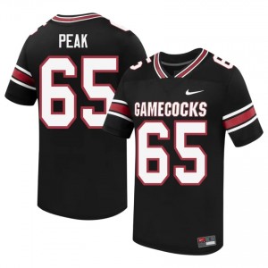 South Carolina Gamecocks Jacarrius Peak #65 Black Jersey | Essential Embroidery NCAA Football Men Apparel 89445631