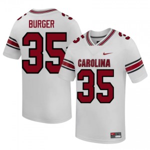 #35 Jackson Burger USC Gamecocks White Jersey | Classic Stitched Men Player Football Gear 48670924