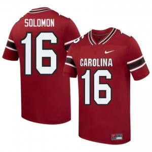 Garnet Jalewis Solomon #16 USC Gamecocks Jersey | Men High School Football Moisture Wicking Stitch 90657168