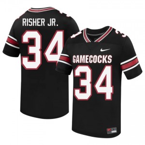 #34 Jamian Risher Jr. South Carolina Gamecocks Black Jersey | Elite Embroidery Men Player Football Gear 12754336
