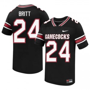 Durable Keenan Britt #24 Carolina Black Jersey | Men University Football Embroidery Fan Gear 24220919