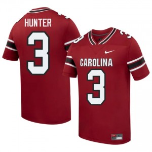 #3 Kelvin Hunter Carolina Garnet Jersey | Authentic Stitch Men Player Football Gear 44091603