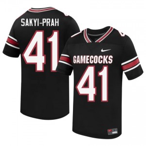 #41 Kobby Sakyi-Prah Fighting Gamecocks Black Jersey | Authentic Embroidery Men Player Football Gear 62519381
