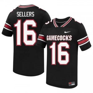 #16 LaNorris Sellers USC Gamecocks Black Jersey | Elite Embroidery Men Player Football Gear 44061000