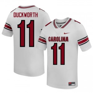 Landon Duckworth #11 Fighting Gamecocks Jersey | Pro-Grade White College Football Men Stitched 78307223
