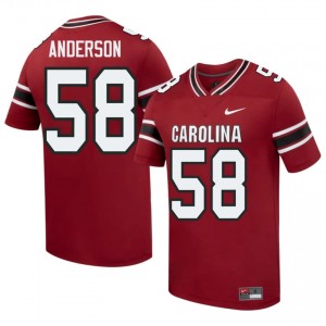 Durable Markee Anderson #58 UofSC Garnet Jersey | Men University Football Swen Fan Gear 96592002