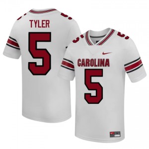 Top-Tier Mike Tyler #5 Gamecocks White Jersey | Men University Football Stitched Fan Gear 23991617