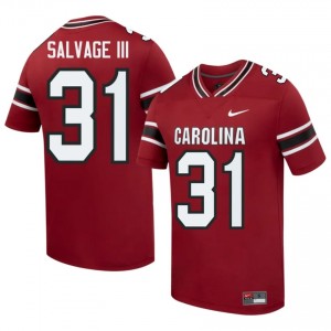 Officially Licensed Neil Salvage III #31 Fighting Gamecocks Garnet Jersey | Men University Football Stitch Fan Gear 31800552