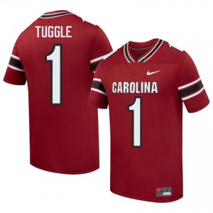 Garnet Nitro Tuggle #1 Gamecocks Jersey | Men High School Football Fresh Swen 33886125