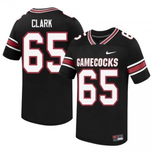 #65 Noah Clark S. Carolina Black Jersey | Authentic Embroidery Men Player Football Gear 83630775