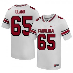 White Noah Clark #65 Carolina Jersey | Men High School Football Limited Stitched 85416085