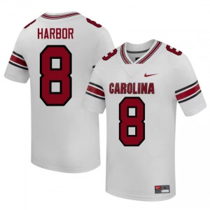 Carolina Nyck Harbor #8 White Jersey | Essential Stitched NCAA Football Men Apparel 40631294