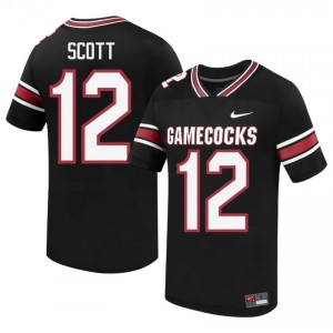 #12 Quay'sheed Scott USC Gamecocks Black Jersey | Alumni Embroidery Men Player Football Gear 74818219