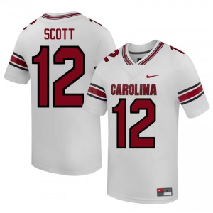 White Quay'sheed Scott #12 South Carolina Gamecocks Jersey | Men High School Football Fresh Stitched 17265474