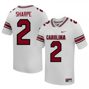 Sterling Sharpe #2 Fighting Gamecocks Jersey | Iconic White College Football Men Stitched 48518305