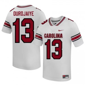 UofSC Tomiwa Durojaiye #13 White Jersey | Essential Stitched NCAA Football Men Apparel 44997557