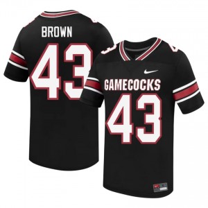 USC Gamecocks Tony Brown #43 Black Jersey | Essential Embroidery NCAA Football Men Apparel 91551873