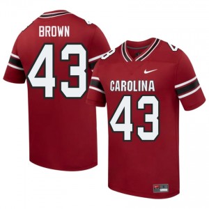 Garnet Tony Brown #43 Fighting Gamecocks Jersey | Men High School Football Fresh Swen 33354578