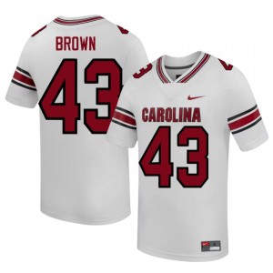 #43 Tony Brown South Carolina Gamecocks White Jersey | Alumni Stitched Men Player Football Gear 73892312