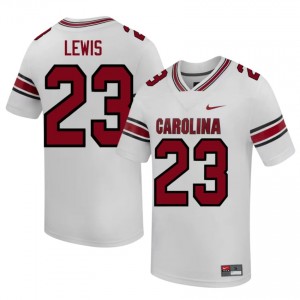 #23 Triston Lewis South Carolina Gamecocks White Jersey | Alumni Stitched Men Player Football Gear 74582662