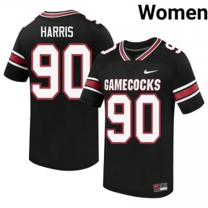 Elite Thread Aiden Harris #90 Gamecocks Black Jersey | Women University Football Embroidery Fan Gear 83288684
