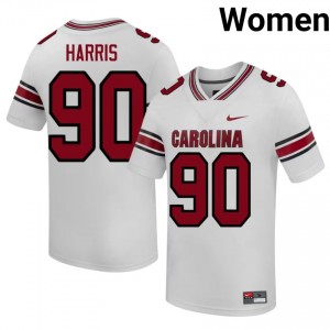 Aiden Harris #90 SC Gamecocks Jersey | Exclusive White College Football Women Stitched 28368289