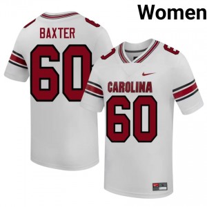 White Anthony Baxter #60 USC Gamecocks Jersey | Women High School Football Moisture Wicking Stitched 22507535