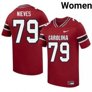 SC Gamecocks Armando Nieves #79 Garnet Jersey | Premium Swen NCAA Football Women Apparel 45572703