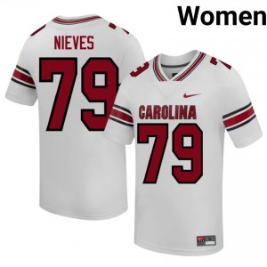 Armando Nieves #79 Gamecocks Jersey | Gameday White College Football Women Stitched 55260556