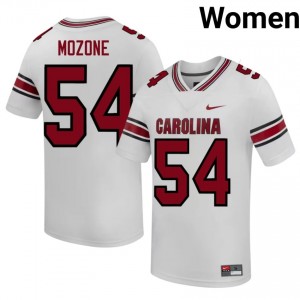 #54 Ashton Mozone USC Gamecocks White Jersey | Alumni Stitched Women Player Football Gear 37227295