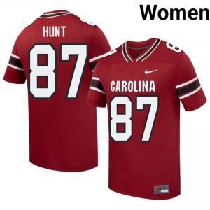 #87 Brady Hunt Gamecocks Garnet Jersey | Authentic Stitch Women Player Football Gear 86933650