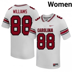 Caleb Williams #88 SC Gamecocks Jersey | Iconic White College Football Women Stitched 63472758