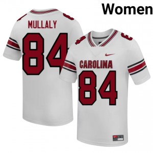 #84 Charly Mullaly USC Gamecocks White Jersey | Classic Stitched Women Player Football Gear 32989642