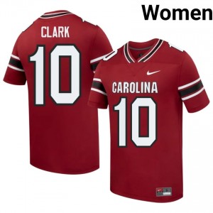Christian Clark #10 USC Gamecocks Jersey | Iconic Garnet College Football Women Stitch 50635135