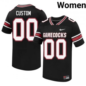 USC Gamecocks Custom #00 Black Jersey | Genuine Embroidery NCAA Football Women Apparel 59715967