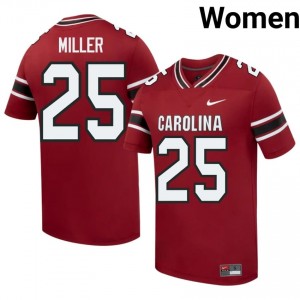 #25 Dante Miller South Carolina Gamecocks Garnet Jersey | Classic Swen Women Player Football Gear 61698638