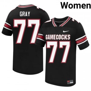 South Carolina Gamecocks Darius Gray #77 Black Jersey | Premium Embroidery NCAA Football Women Apparel 76079888