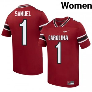 Deebo Samuel #1 SC Gamecocks Jersey | Gameday Garnet College Football Women Stitch 24927153