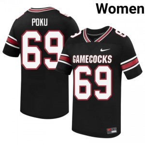 USC Gamecocks Emmanuel Kojo Poku #69 Black Jersey | Essential Embroidery NCAA Football Women Apparel 19827397