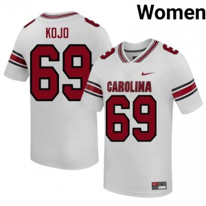 White Emmanuel Kojo Poku #69 South Carolina Gamecocks Jersey | Women High School Football Licensed Stitched 82067660
