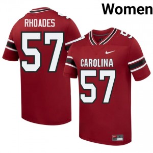 UofSC Emmet Rhoades #57 Garnet Jersey | Essential Swen NCAA Football Women Apparel 38156700